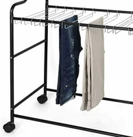 NEX™ Black 2-Tier Heavy Duty Rolling Metal Garment Rack