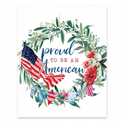 10" Proud to Be an American Tabletop Canvas