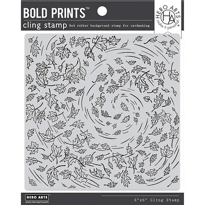 Hero Arts® Bold Prints™ Leaves In The Wind Cling Stamp
