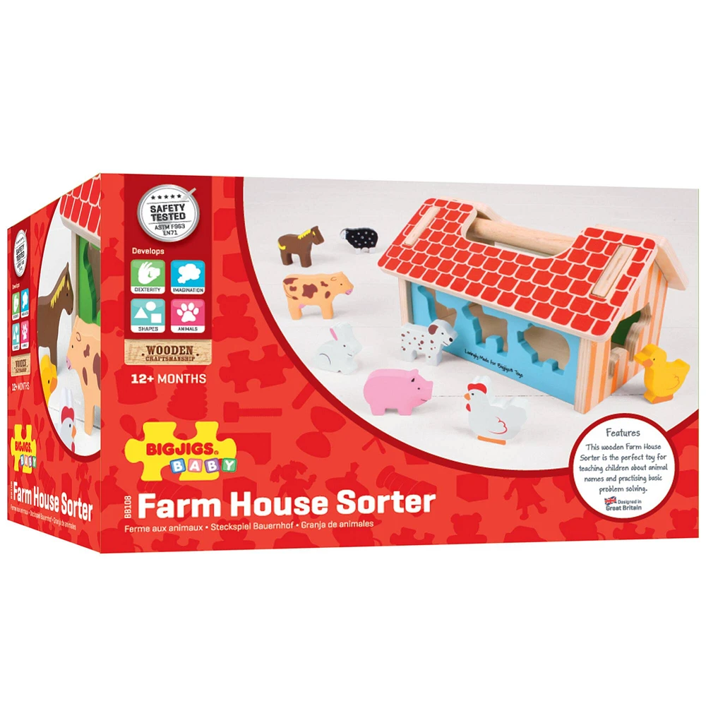 Bigjigs® Baby Farm House Sorter