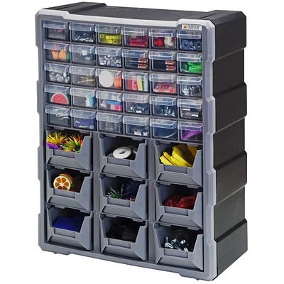 Quantum Storage Systems® Black & Gray 30-Drawer & 9-Bin Cabinet