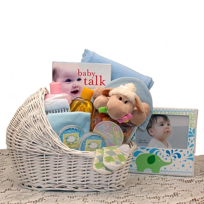 Welcome Baby Bassinet New Baby Boy Basket