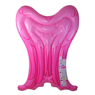 5ft. Pink Angel Wings Inflatable Mattress Pool Float