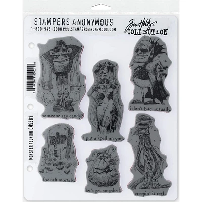 Stampers Anonymous Tim Holtz® Monster Reunion Cling Stamp Set