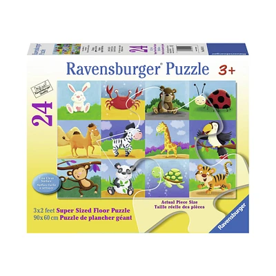 Animal Adventures Super Sized Floor Puzzle: 24 Pcs