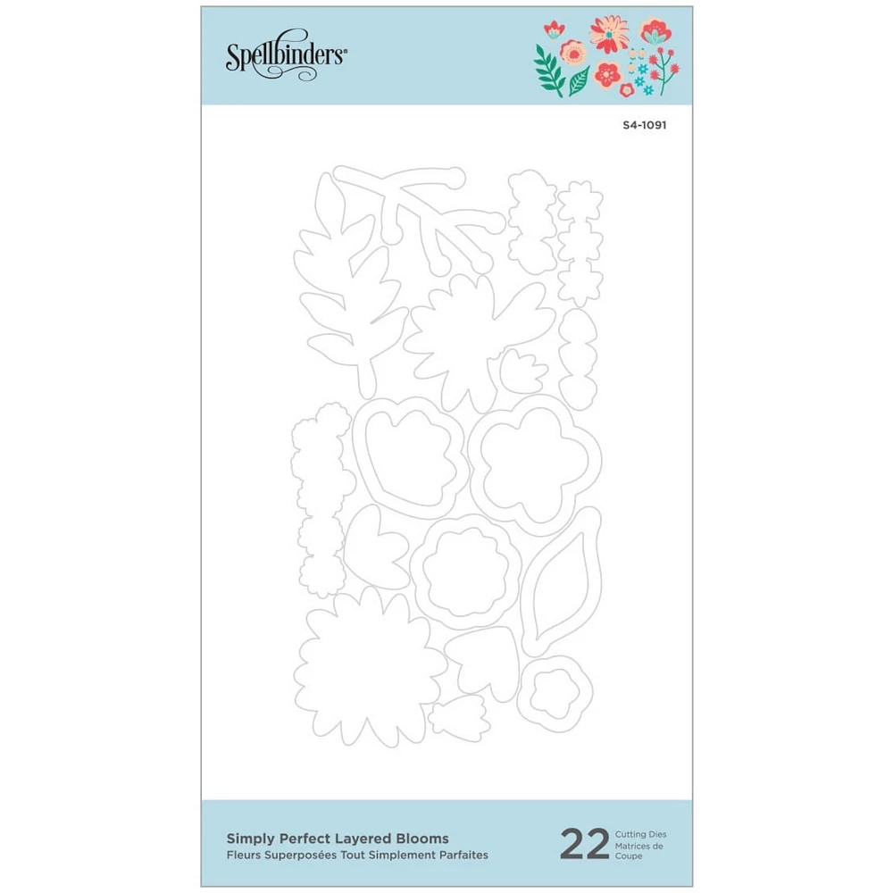 Spellbinders® Simply Perfect Layered Blooms Etched Die Set