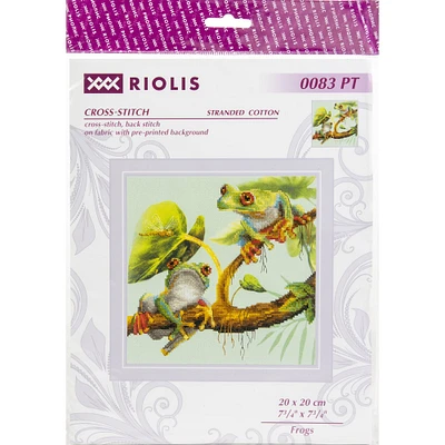 RIOLIS Frogs Stamped Cross Stitch Kit
