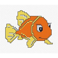 Luca-s Orange Fish Counted Cross Stitch Kit