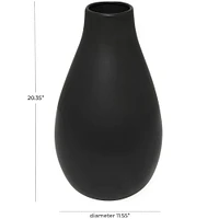 20" Modern Teardrop Ceramic Vase