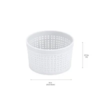 Simplify 6-Piece White Organizing Basket Set