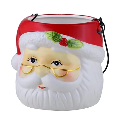 5" Santa Claus Nostalgic Ceramic Container