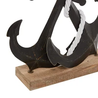 16.5" Brown Traditional Anchor Sculpture