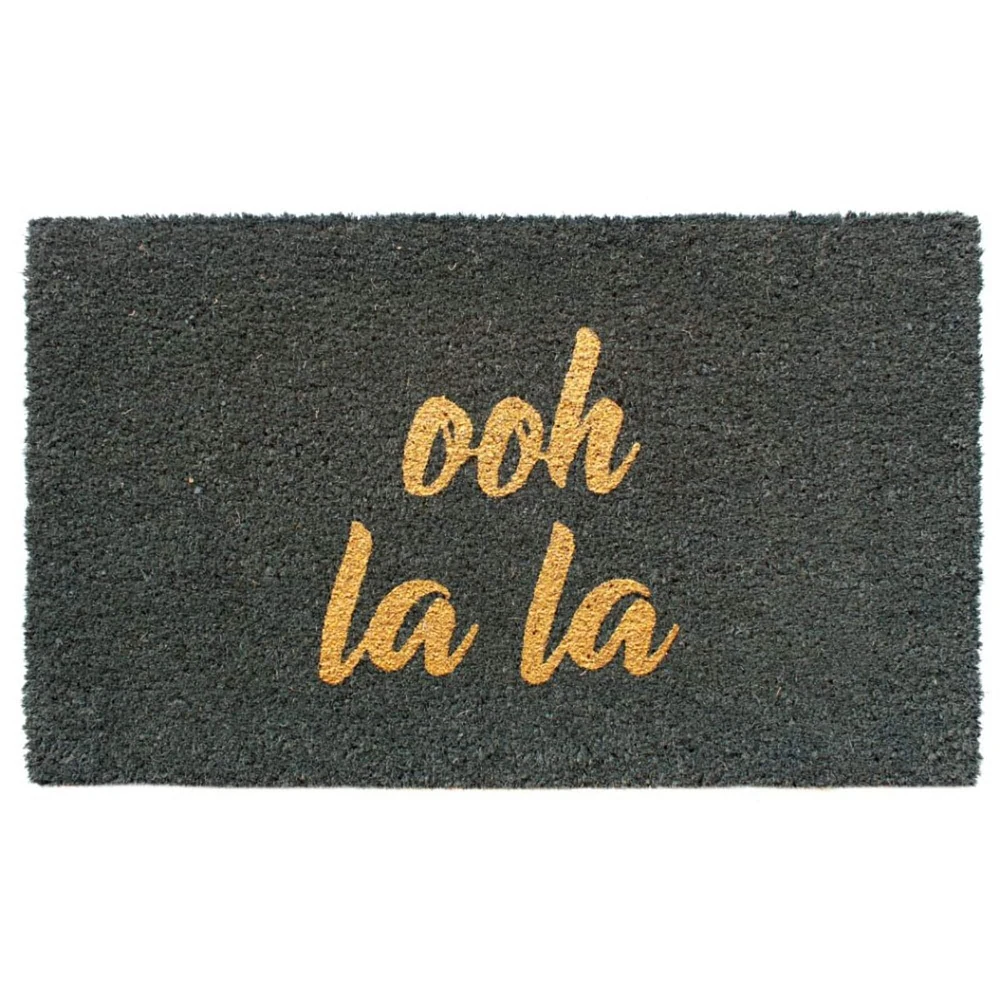 RugSmith Gray Machine Tufted Glitter Ooh La La Doormat