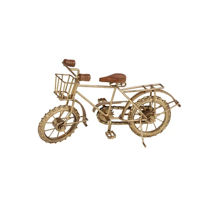 14" Gold Metal Vintage Bicycle Sculpture