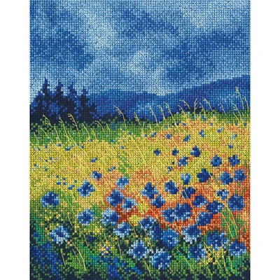 RTO Sky Blue Cornflowers Cross Stitch Kit