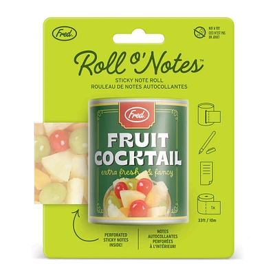 Fred® Roll O' Notes™ Fruit Cocktail Sticky Note Roll