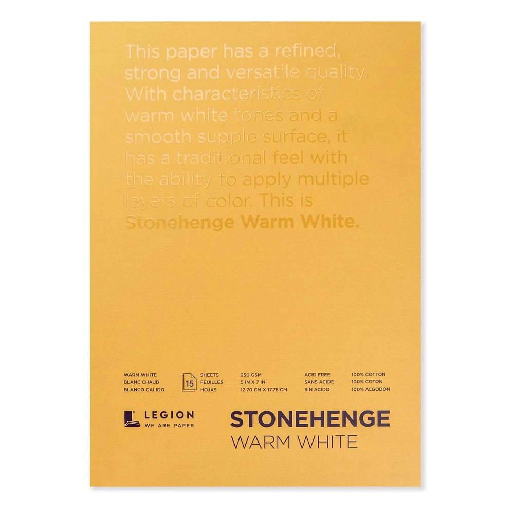 Legion Paper Stonehenge Warm White Paper Pad