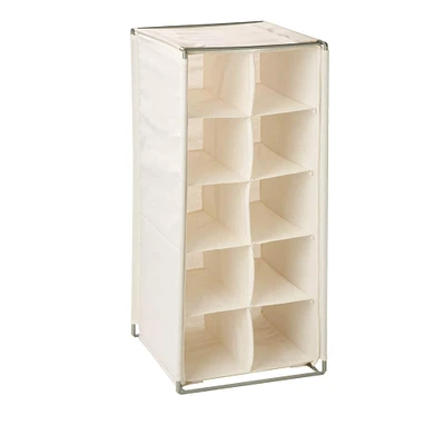 Honey Can Do Canvas 10-Pair Shoe Rack Cubby