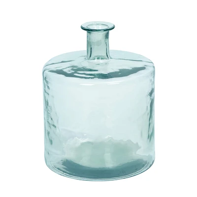 17" Clear Glass Farmhouse Vase