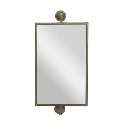 28" Rectangle Wood Wall Mirror