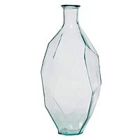 23" Clear Glass Contemporary Vase