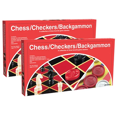 Pressman® Chess/Checkers/Backgammon Set