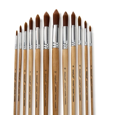 Brown Synthetic Round Brushes by Artist's Loft® Necessities™