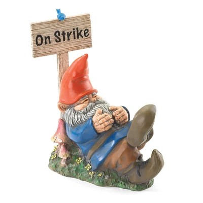 9.5" On Strike Garden Gnome