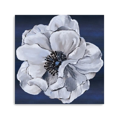 Blue White Floral IV Canvas Giclee