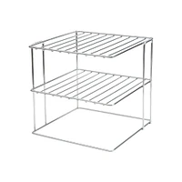 Organize It All Chrome Jumbo 3 Tier Corner Helper Shelf