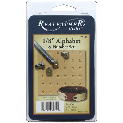 Silver Creek Realeather® 1/8" Alphabet & Number Stamp Set