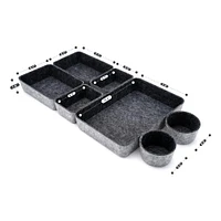 Welaxy Piece Felt Round Cups & Trays Drawer Organizer Set