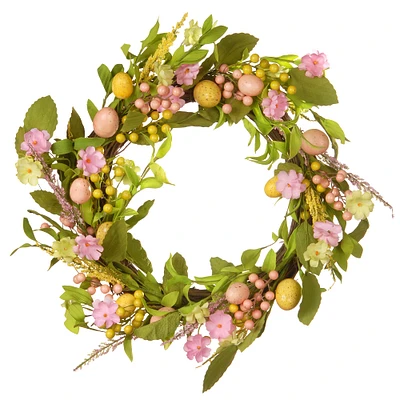 22" Multicolor Decorated Easter Wreath