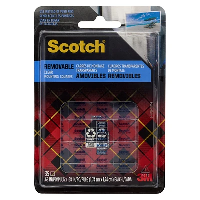 12 Packs: 35 ct. (420 total) Scotch® Clear Removable Mounting Squares