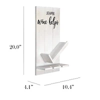 Elegant Designs Wall Mounted Wine Bottle Shelf & Glass Holder