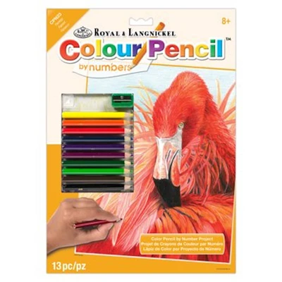 Royal & Langnickel® Flamingo Colour Pencil™ by Number Kit