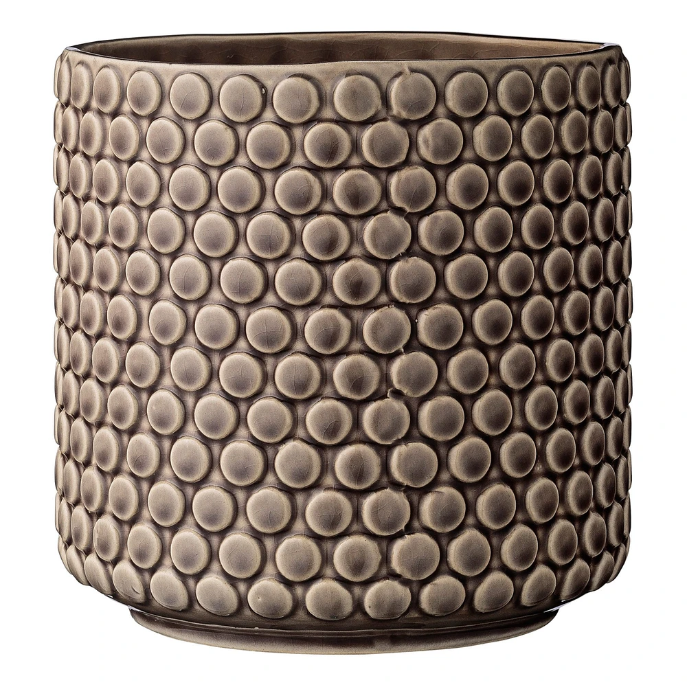 Round Polka Dot Stoneware Flower Pot