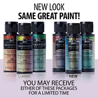 6 Pack: FolkArt® Dragonfly Glaze™ Red-Violet-Blue Color Changing Top Coat