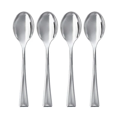 12 Packs: 24 ct. (288 total) Silver Plastic Mini Spoons by Celebrate It™