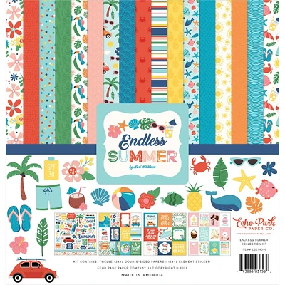 Echo Park™ Paper Co. Endless Summer Paper Craft Collection Kit, 12" x 12"
