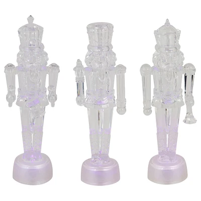 7.5" LED Icy Crystal Nutcracker Christmas Figurine Set