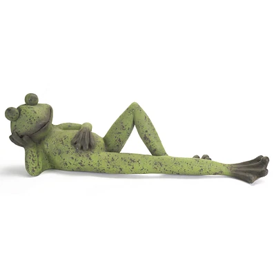 38.2" Laying Frog Figurine