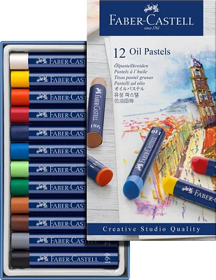 12 Packs: 12 ct. (144 total) Faber Castell Oil Pastels