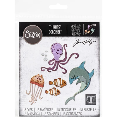 Sizzix® Thinlits® Colorize® By Tim Holtz® Under The Sea #1 Die Set