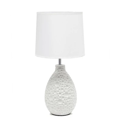 Creekwood Home Essentix 14" Ceramic Teardrop Table Lamp