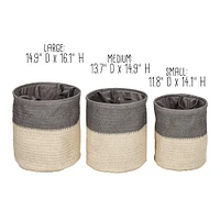 Honey Can Do Gray Flexible Laundry Basket Set