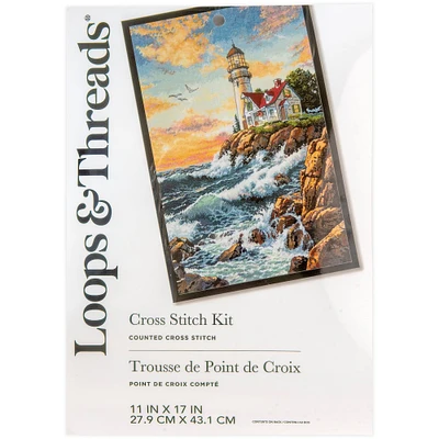 Lighthouse Counted Cross Stitch Kit by Loops & Threads®