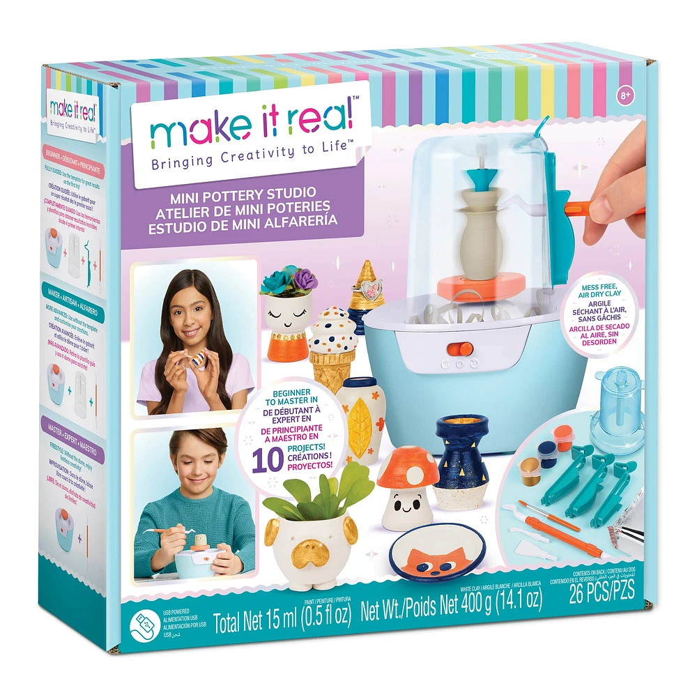 6 Pack: Make It Real™ Mini Pottery Studio