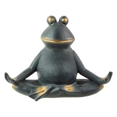 12" Frog in Lotus Yoga Position Garden Statue