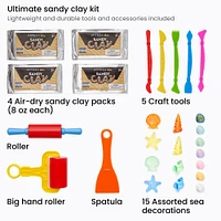 Arteza® Kids Sandy Clay Sand Castle Kit, 27 pcs